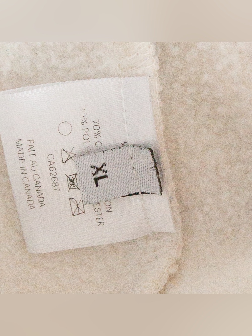 Saintwoods Cream Hoodie Made in Canada XL - Picture 5 of 5